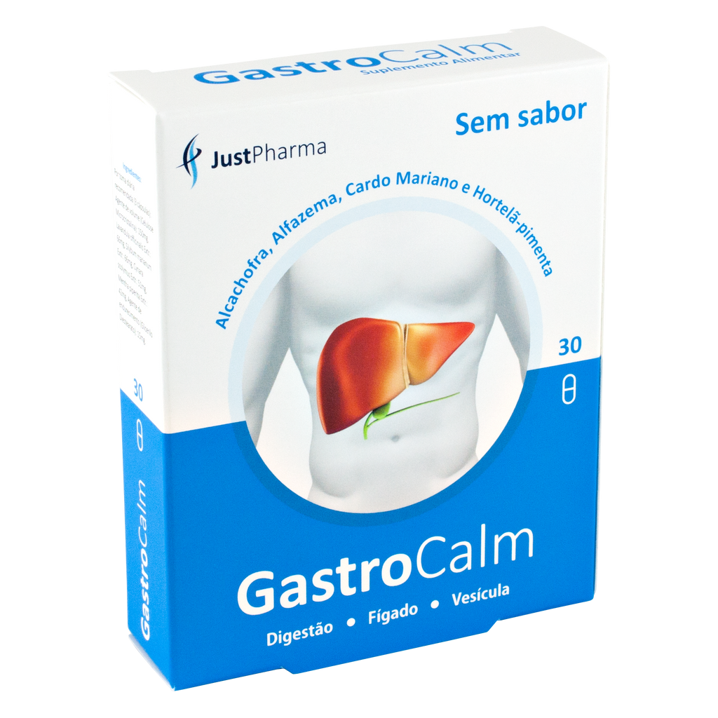 GastroCalm - Para Sintomas de má digestão, ajuda a regular o normal funcionamento do fígado e da vesícula biliar - 30 Caps